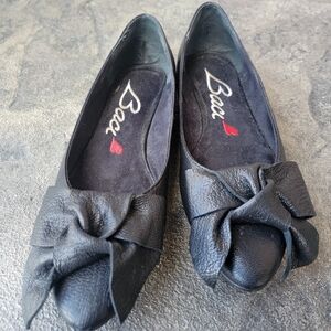 BACI Women's Designer Leather Nate Black Flats Size 10M